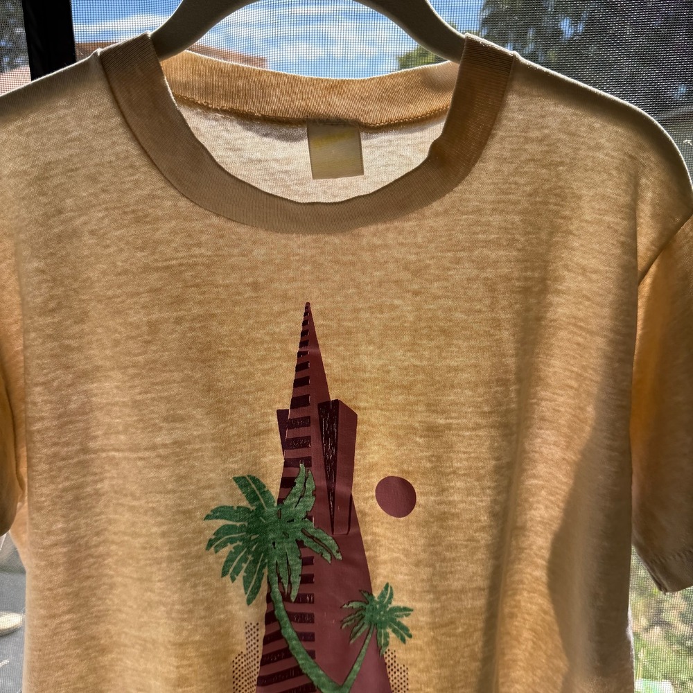True Vintage Trans America San Francisco Tee Shirt Mens XS/S Paper Thin 70s